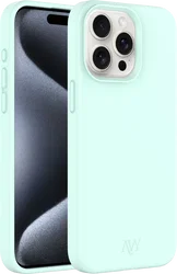 AVY Apple iPhone 15 Pro Max Hoesje Liquid Silicone met MagSafe Matcha afbeelding