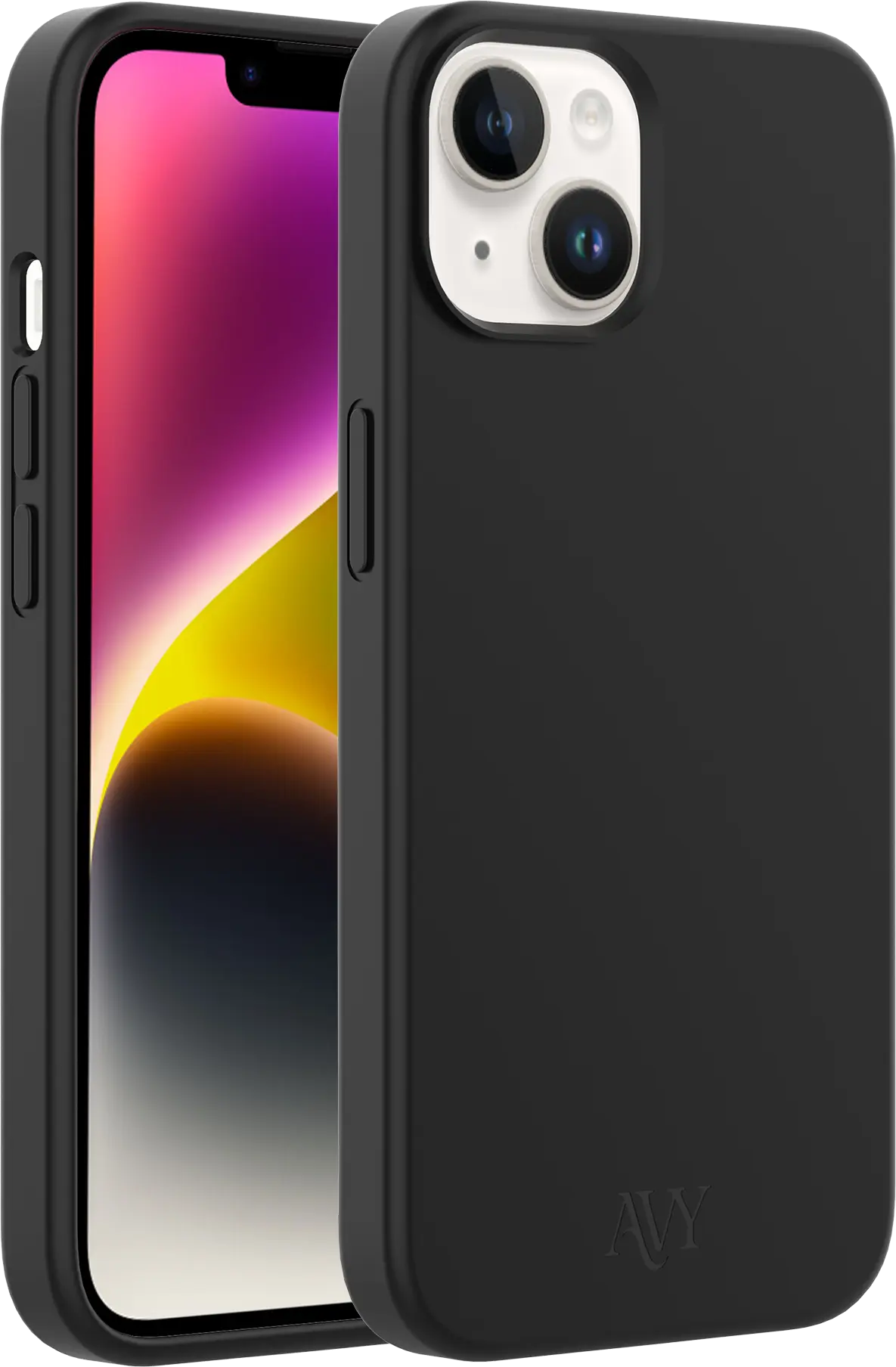 AVY Apple iPhone 14 / 13 Hoesje Liquid Silicone met MagSafe Zwart afbeelding 10