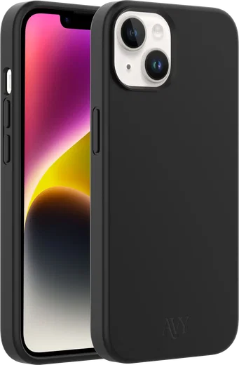 AVY Apple iPhone 14 / 13 Hoesje Liquid Silicone met MagSafe Zwart afbeelding 10