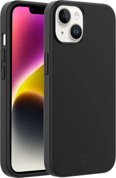 AVY Apple iPhone 14 / 13 Hoesje Liquid Silicone met MagSafe Zwart