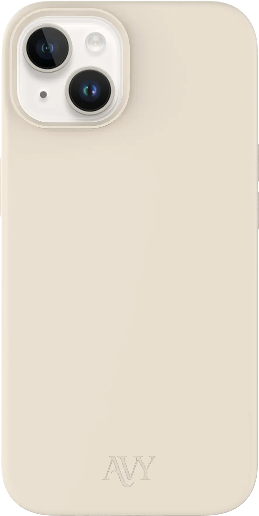 AVY Apple iPhone 14 / 13 Hoesje Liquid Silicone met MagSafe Beige afbeelding 1