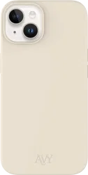 AVY Apple iPhone 14 / 13 Hoesje Liquid Silicone met MagSafe Beige afbeelding