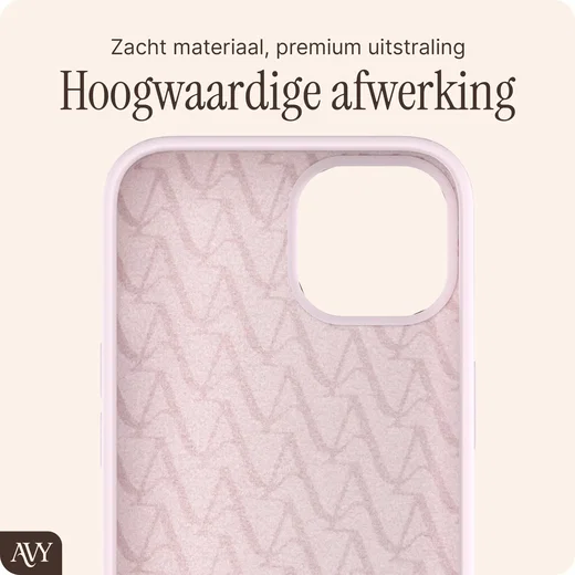 AVY Apple iPhone 14 / 13 Hoesje Liquid Silicone met MagSafe Roze afbeelding 9