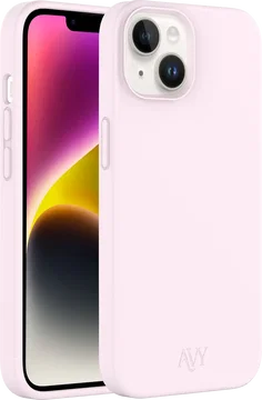 AVY Apple iPhone 14 / 13 Hoesje Liquid Silicone met MagSafe Roze