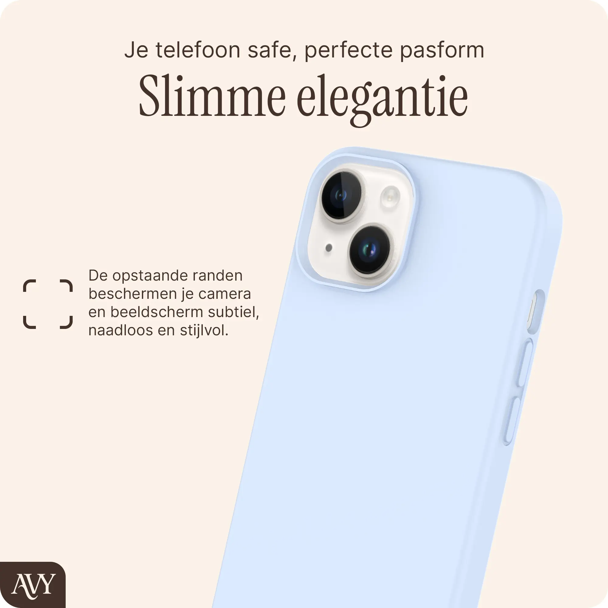 AVY Apple iPhone 14 / 13 Hoesje Liquid Silicone met MagSafe Blauw afbeelding 8