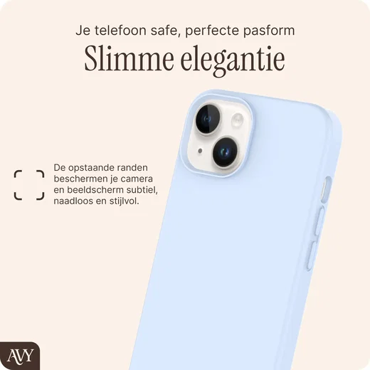 AVY Apple iPhone 14 / 13 Hoesje Liquid Silicone met MagSafe Blauw afbeelding 8