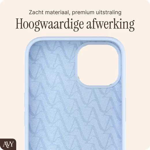 AVY Apple iPhone 14 / 13 Hoesje Liquid Silicone met MagSafe Blauw afbeelding 9