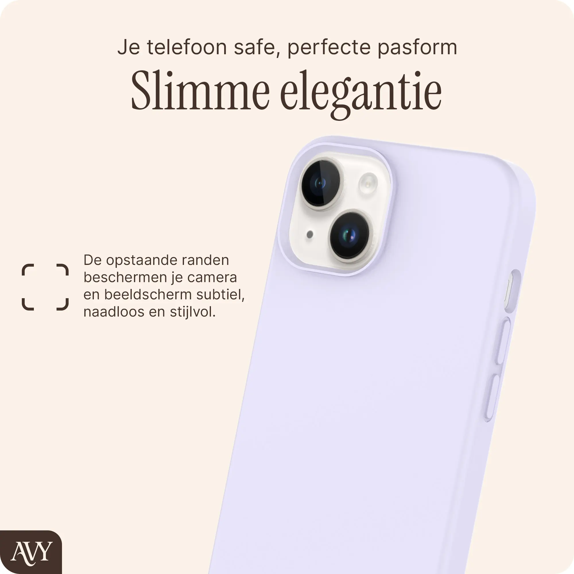 AVY Apple iPhone 14 / 13 Hoesje Liquid Silicone met MagSafe Paars afbeelding 8