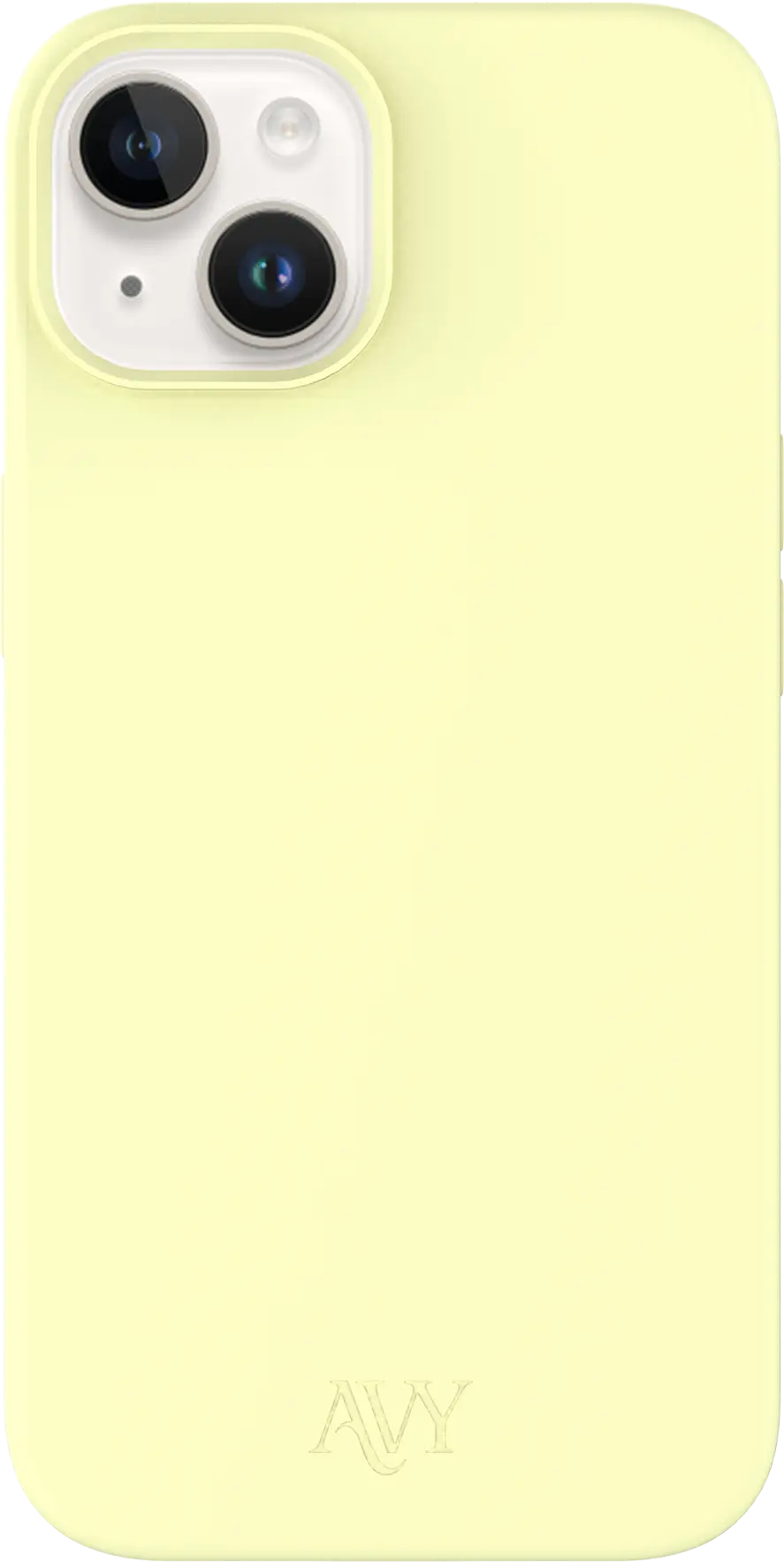 AVY Apple iPhone 14 / 13 Hoesje Liquid Silicone met MagSafe Butter Yellow afbeelding 1
