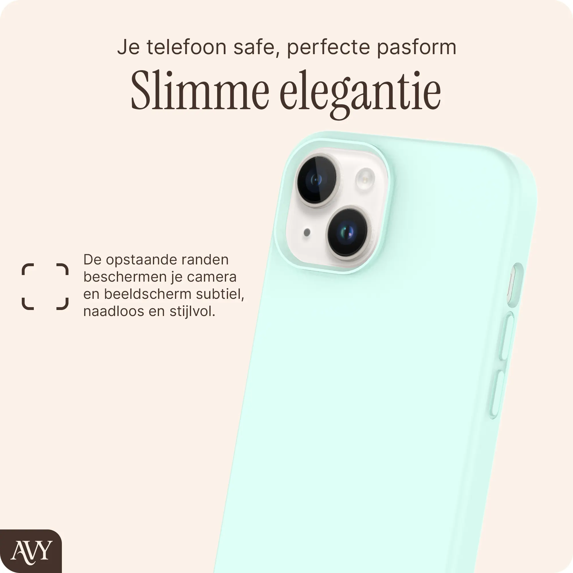 AVY Apple iPhone 14 / 13 Hoesje Liquid Silicone met MagSafe Matcha afbeelding 8