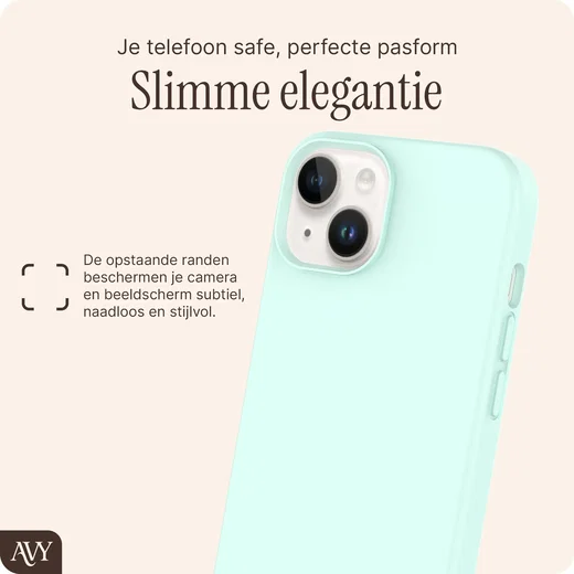 AVY Apple iPhone 14 / 13 Hoesje Liquid Silicone met MagSafe Matcha afbeelding 8