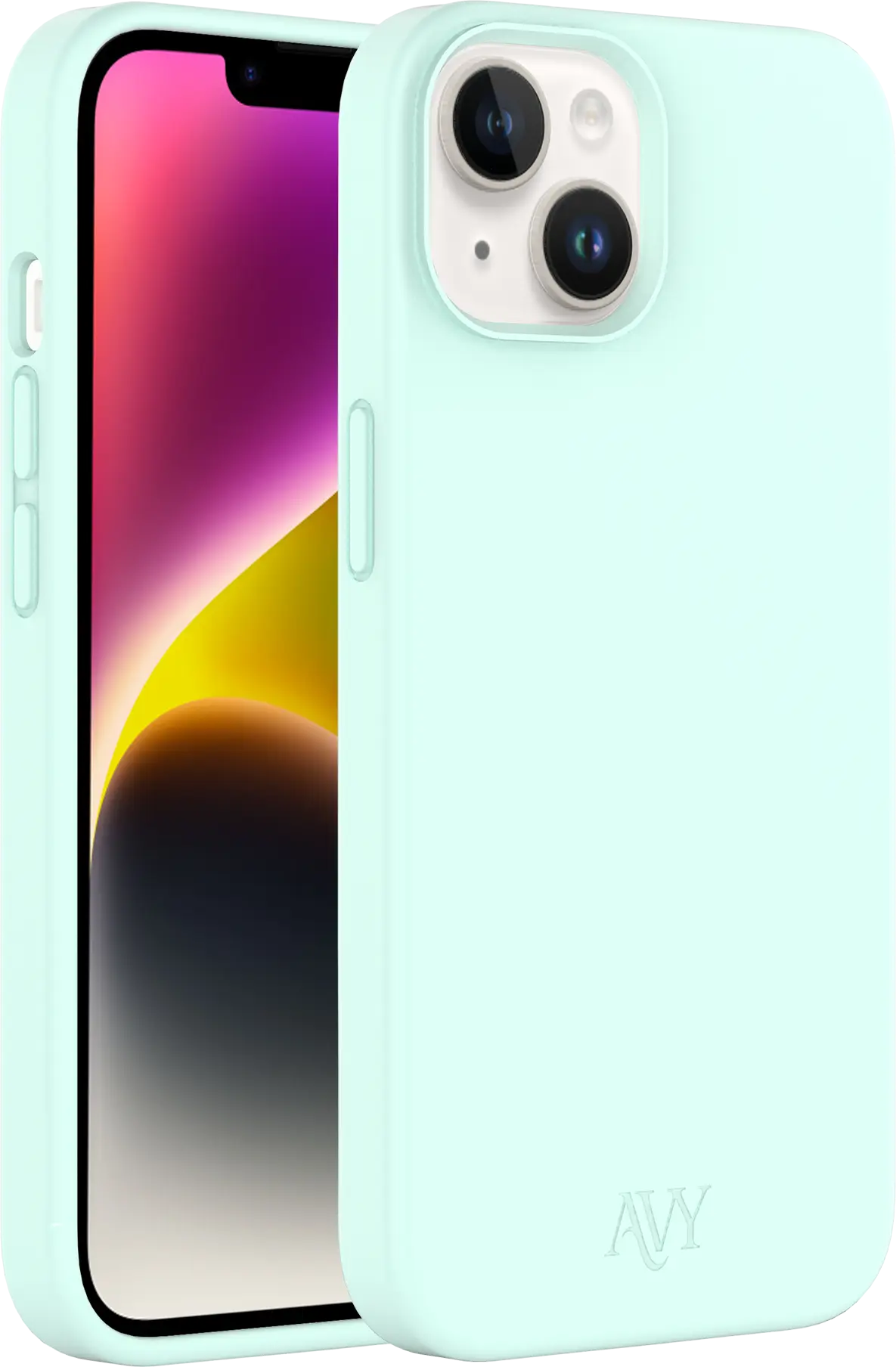 AVY Apple iPhone 14 / 13 Hoesje Liquid Silicone met MagSafe Matcha afbeelding 10