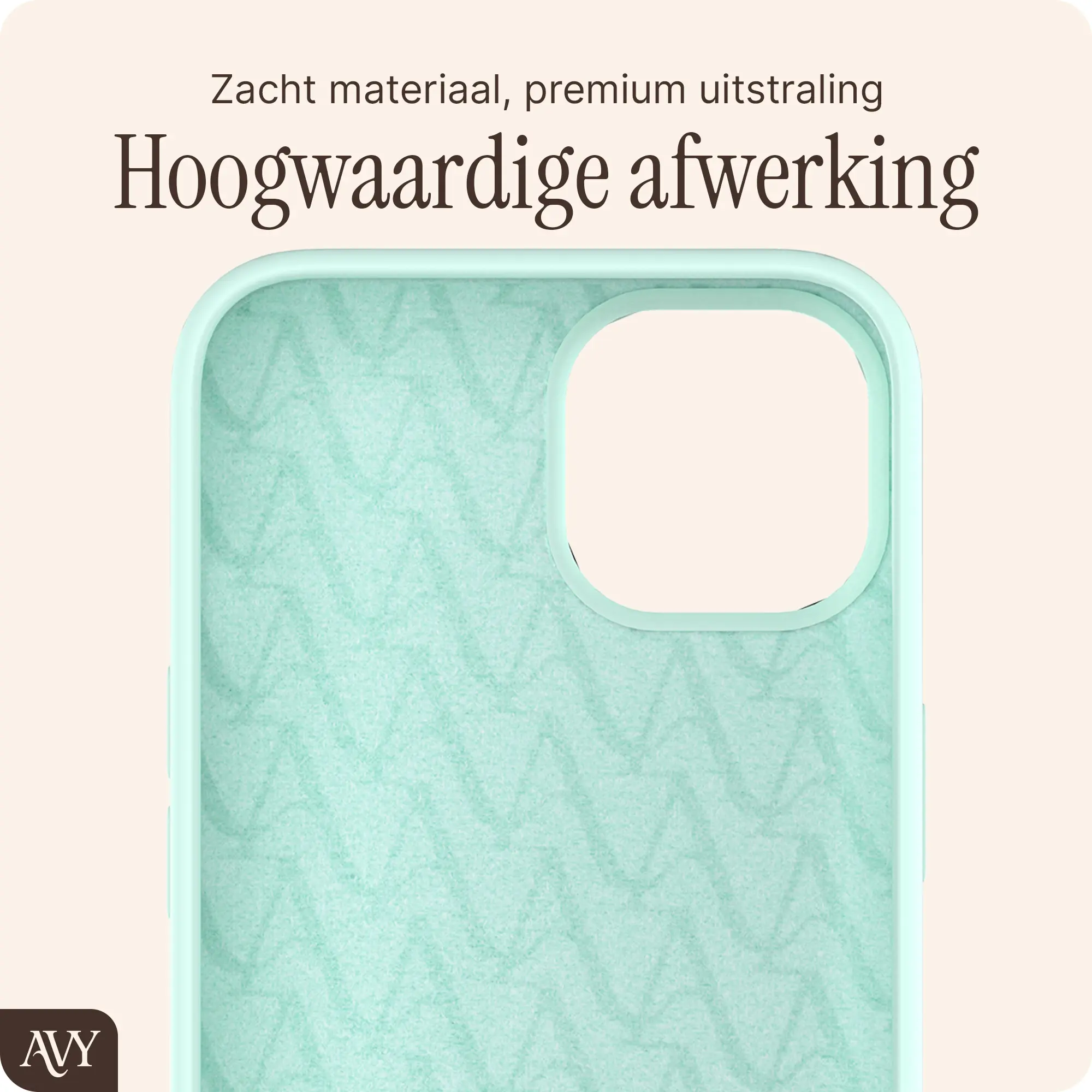 AVY Apple iPhone 14 / 13 Hoesje Liquid Silicone met MagSafe Matcha afbeelding 9