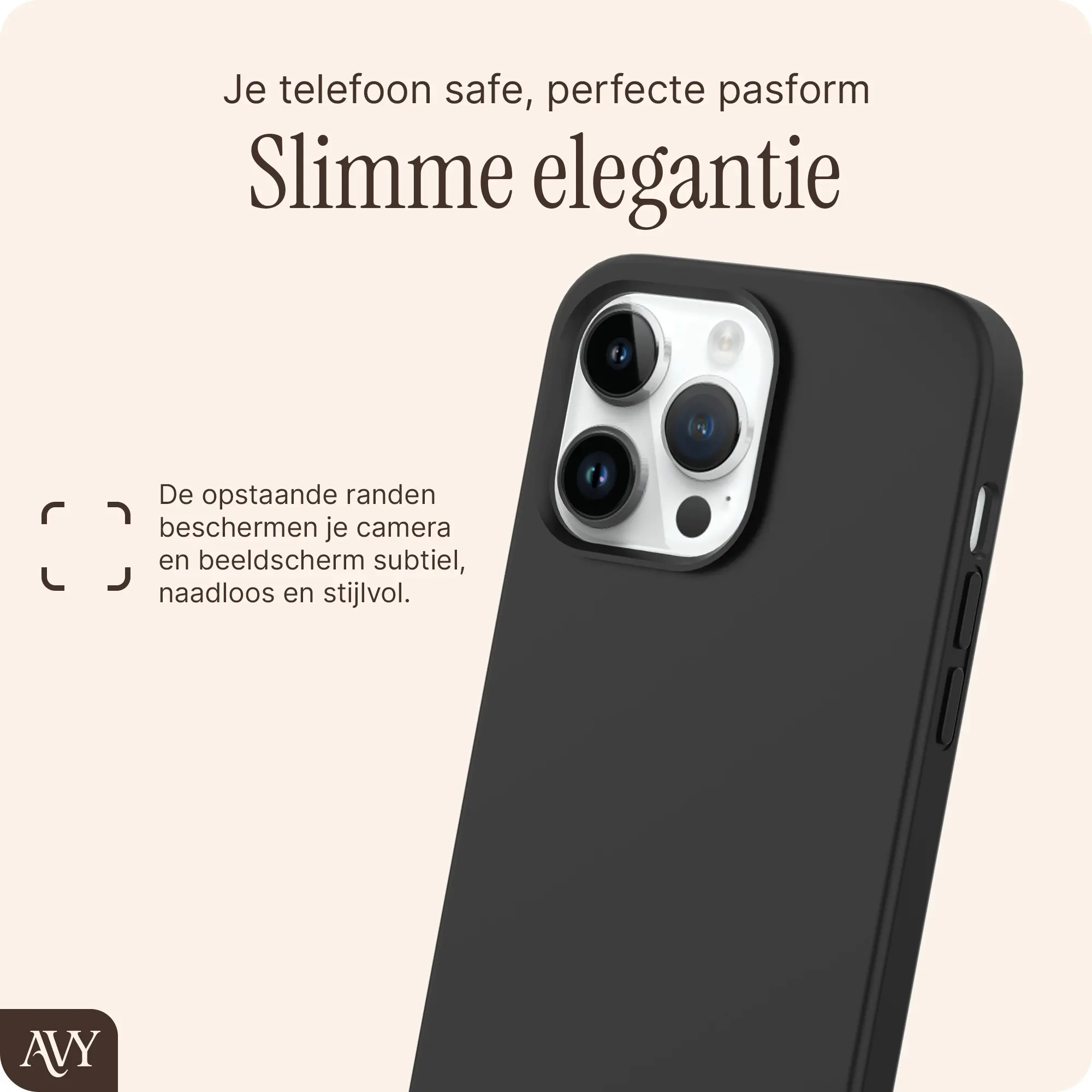 AVY Apple iPhone 14 Pro Hoesje Liquid Silicone met MagSafe Zwart afbeelding 9