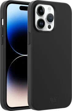 AVY Apple iPhone 14 Pro Hoesje Liquid Silicone met MagSafe Zwart