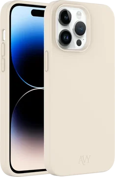 AVY Apple iPhone 14 Pro Hoesje Liquid Silicone met MagSafe Beige