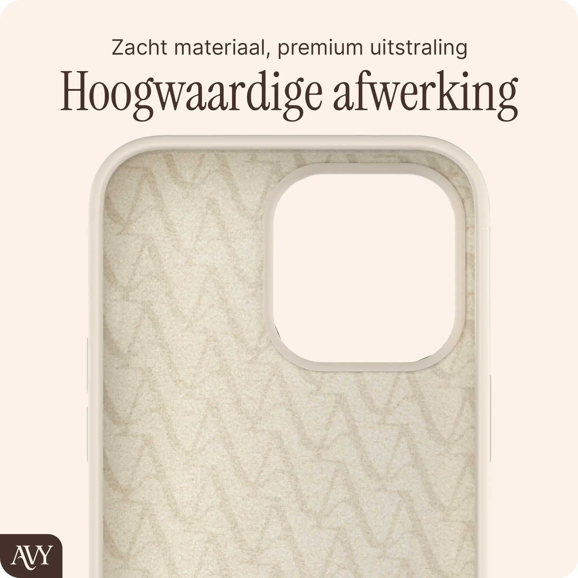 AVY Apple iPhone 14 Pro Hoesje Liquid Silicone met MagSafe Beige afbeelding 10