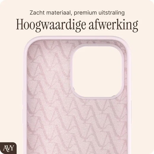 AVY Apple iPhone 14 Pro Hoesje Liquid Silicone met MagSafe Roze afbeelding 10