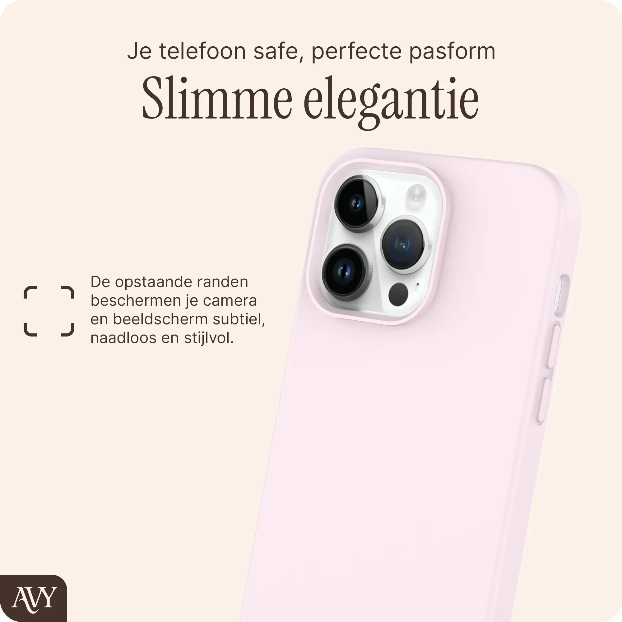 AVY Apple iPhone 14 Pro Hoesje Liquid Silicone met MagSafe Roze afbeelding 9