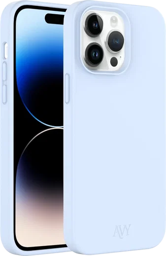 AVY Apple iPhone 14 Pro Hoesje Liquid Silicone met MagSafe Blauw afbeelding 11