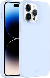 AVY Apple iPhone 14 Pro Hoesje Liquid Silicone met MagSafe Blauw afbeelding