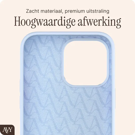 AVY Apple iPhone 14 Pro Hoesje Liquid Silicone met MagSafe Blauw afbeelding 10