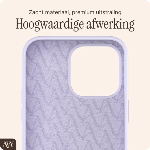 AVY Apple iPhone 14 Pro Hoesje Liquid Silicone met MagSafe Paars afbeelding 10