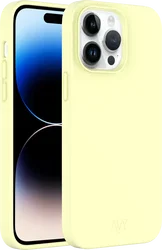 AVY Apple iPhone 14 Pro Hoesje Liquid Silicone met MagSafe Butter Yellow afbeelding