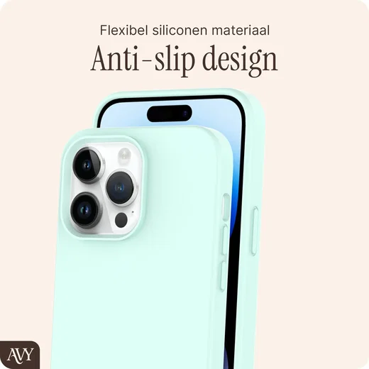 AVY Apple iPhone 14 Pro Hoesje Liquid Silicone met MagSafe Matcha afbeelding 7