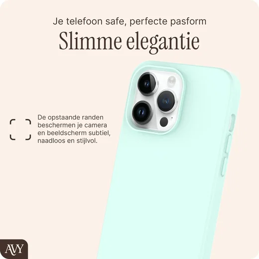 AVY Apple iPhone 14 Pro Hoesje Liquid Silicone met MagSafe Matcha afbeelding 9
