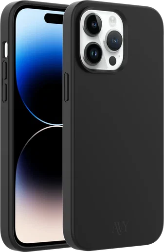 AVY Apple iPhone 14 Pro Max Hoesje Liquid Silicone met MagSafe Zwart afbeelding 11