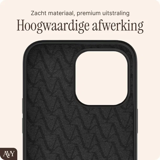 AVY Apple iPhone 14 Pro Max Hoesje Liquid Silicone met MagSafe Zwart afbeelding 10