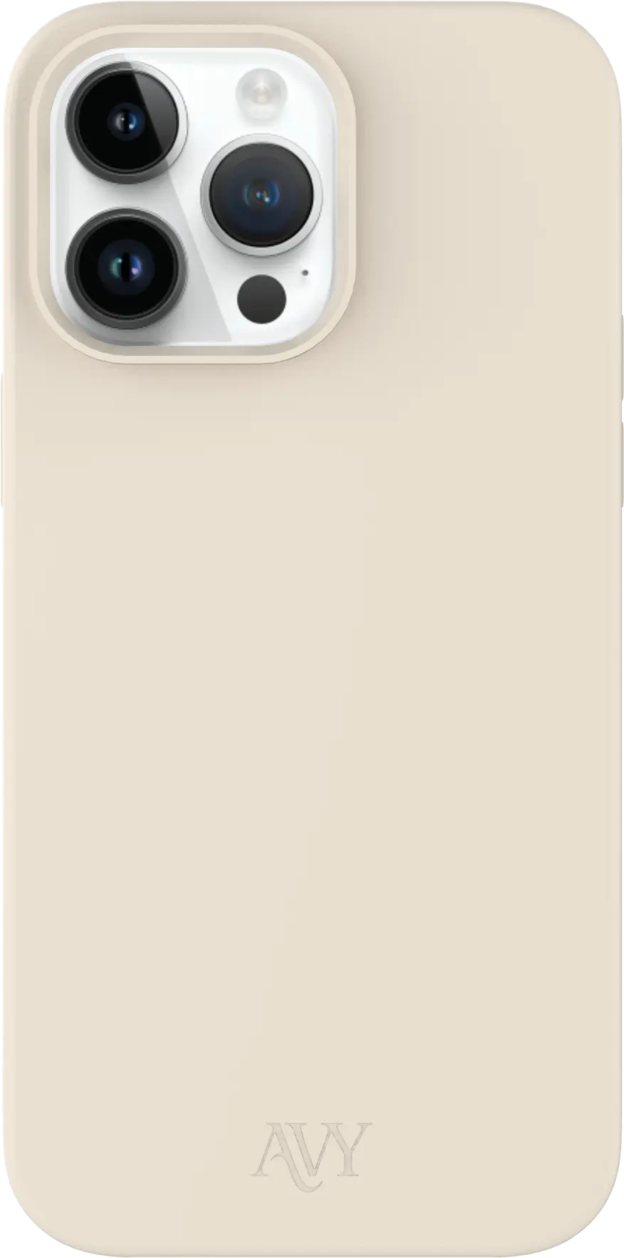 AVY Apple iPhone 14 Pro Max Hoesje Liquid Silicone met MagSafe Beige afbeelding 1
