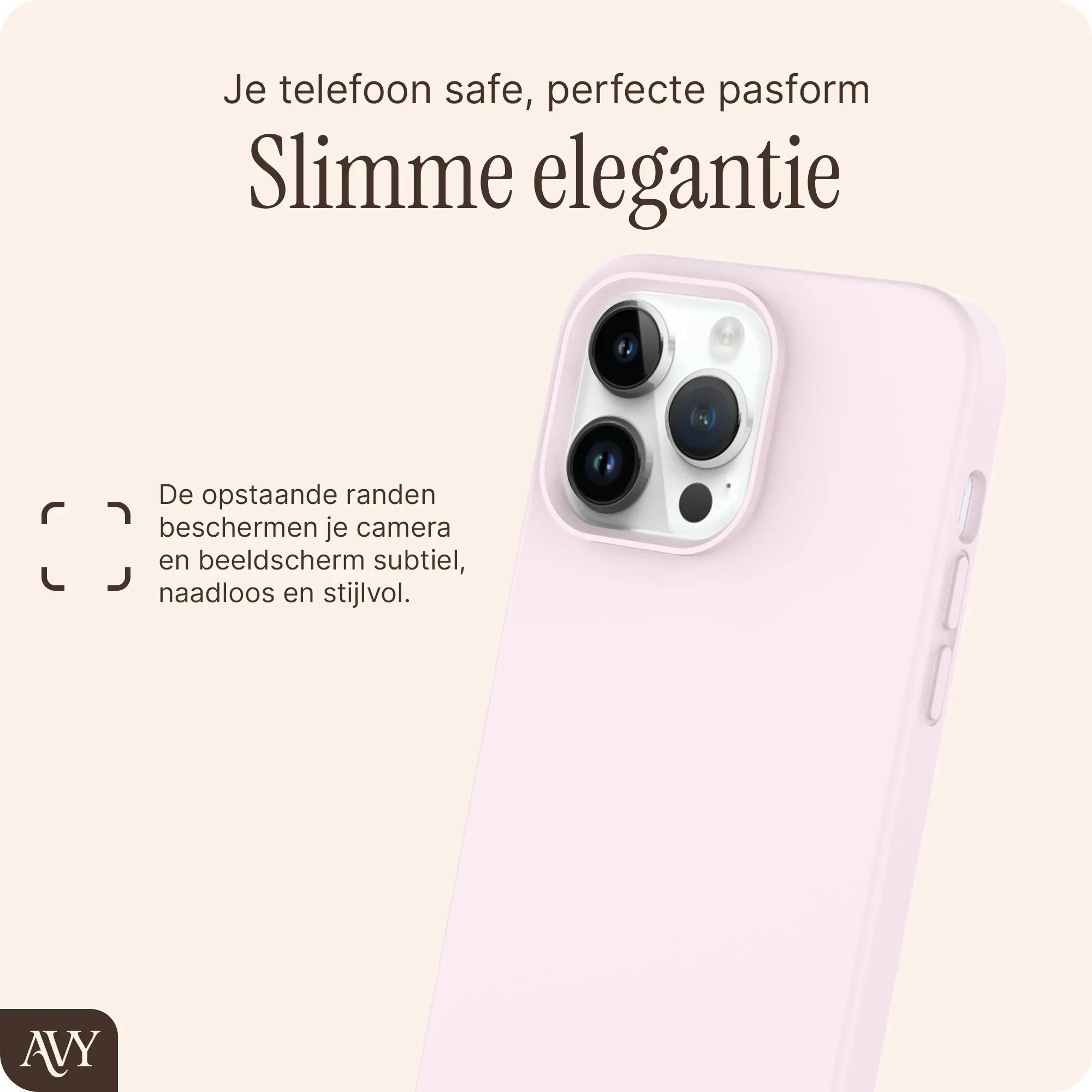 AVY Apple iPhone 14 Pro Max Hoesje Liquid Silicone met MagSafe Roze afbeelding 9