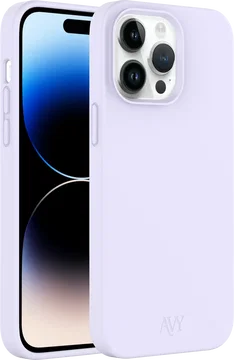 AVY Apple iPhone 14 Pro Max Hoesje Liquid Silicone met MagSafe Paars