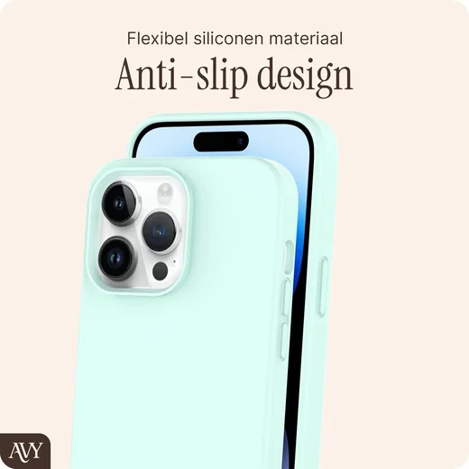 AVY Apple iPhone 14 Pro Max Hoesje Liquid Silicone met MagSafe Matcha afbeelding 7