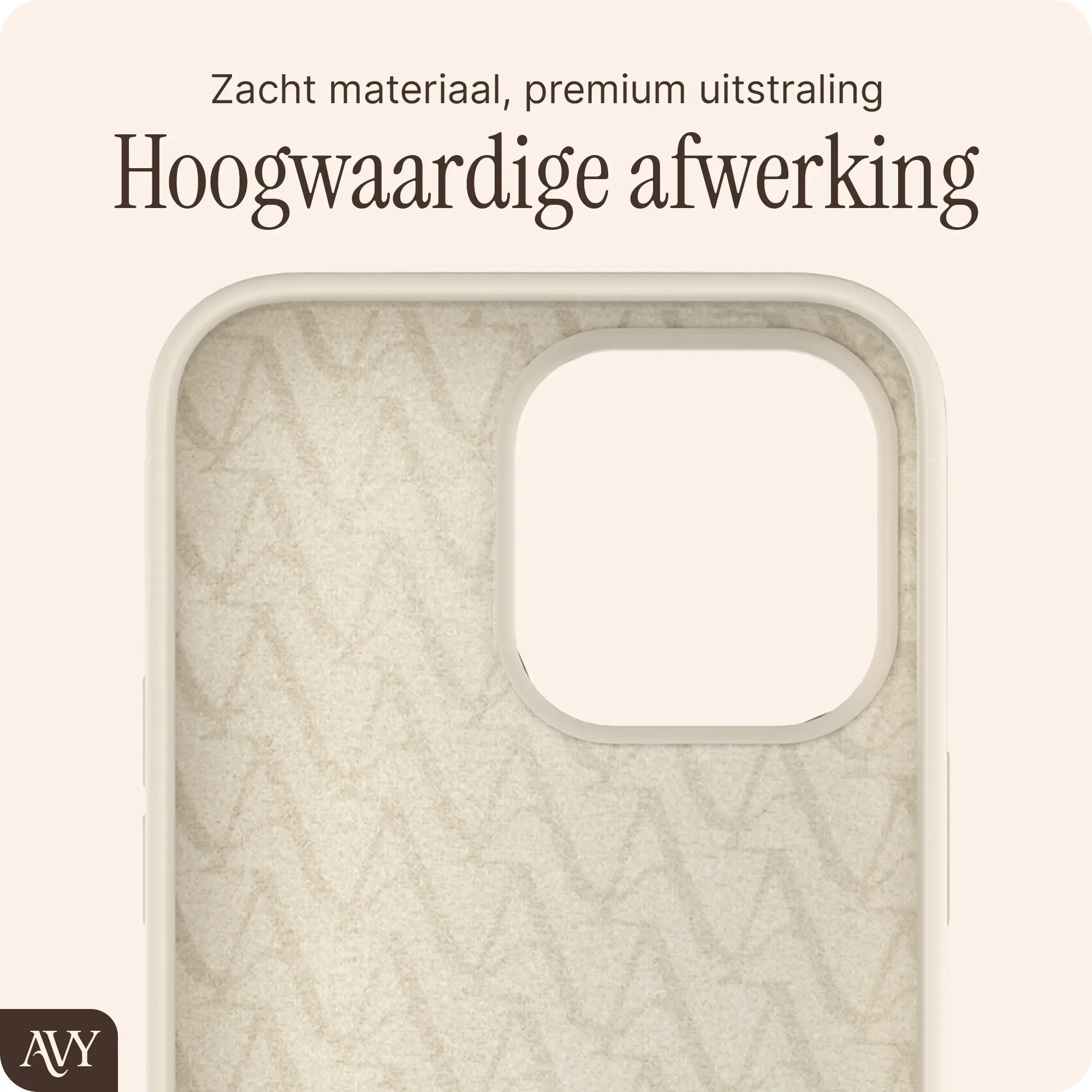 AVY Apple iPhone 13 Pro Hoesje Liquid Silicone met MagSafe Beige afbeelding 10