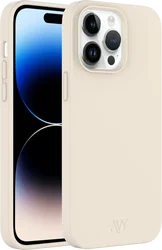AVY Apple iPhone 13 Pro Hoesje Liquid Silicone met MagSafe Beige afbeelding