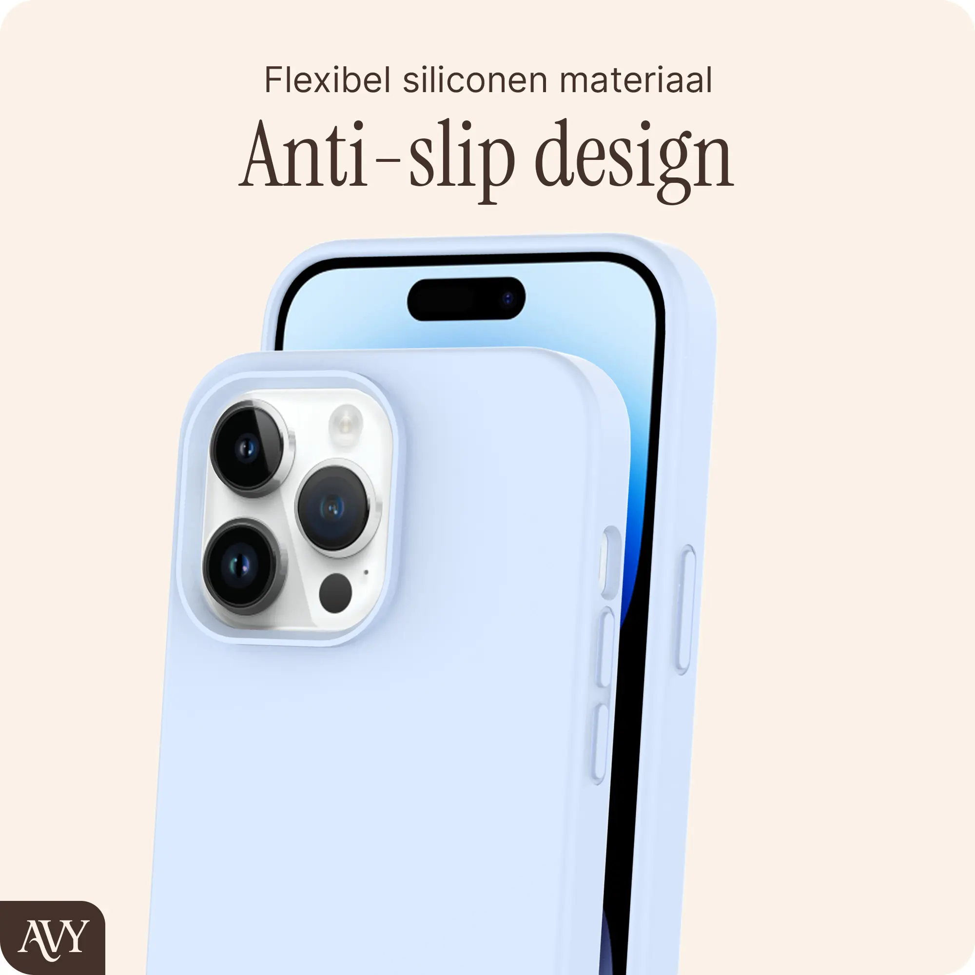 AVY Apple iPhone 13 Pro Hoesje Liquid Silicone met MagSafe Blauw afbeelding 7