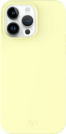 AVY Apple iPhone 13 Pro Hoesje Liquid Silicone met MagSafe Butter Yellow afbeelding 1