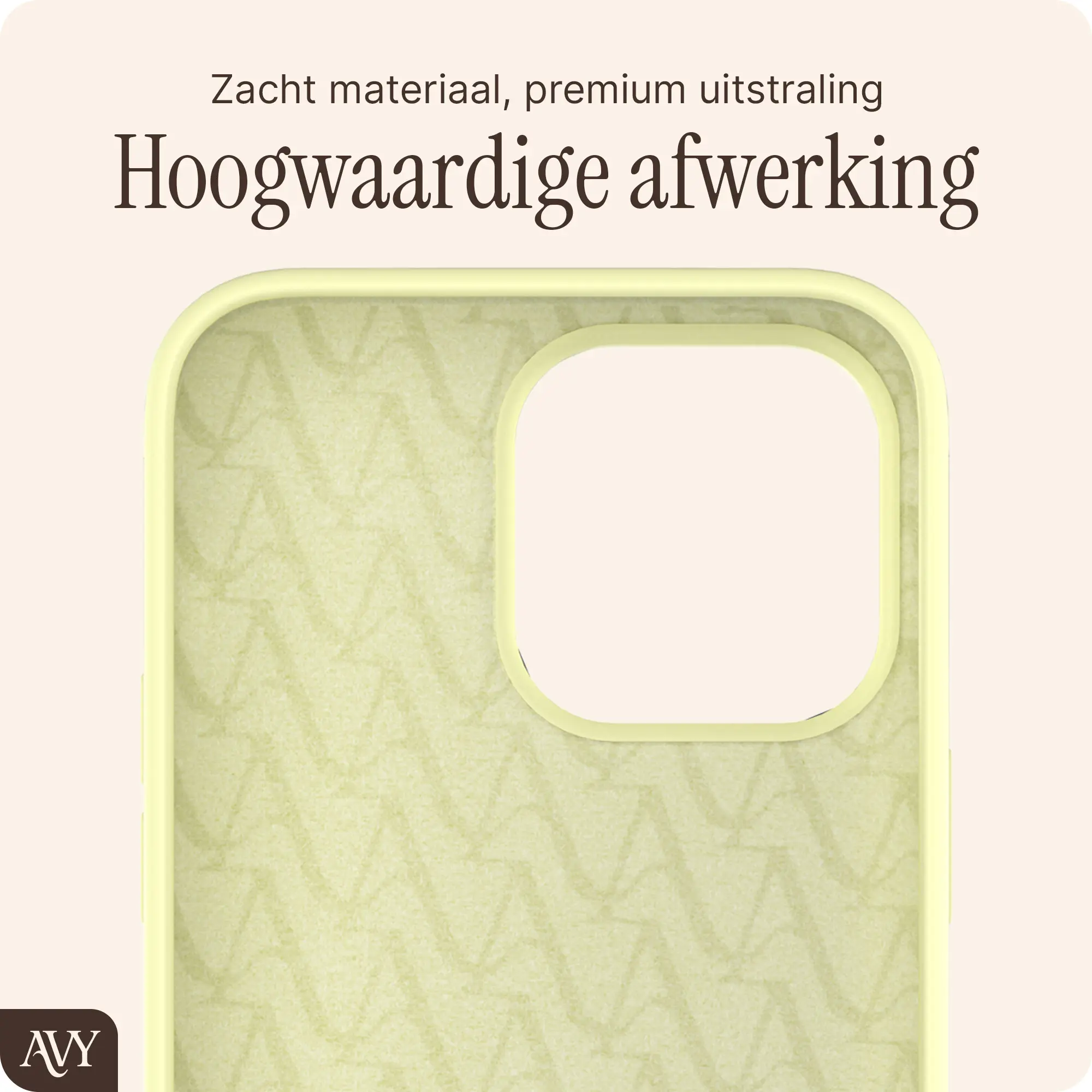 AVY Apple iPhone 13 Pro Hoesje Liquid Silicone met MagSafe Butter Yellow afbeelding 10