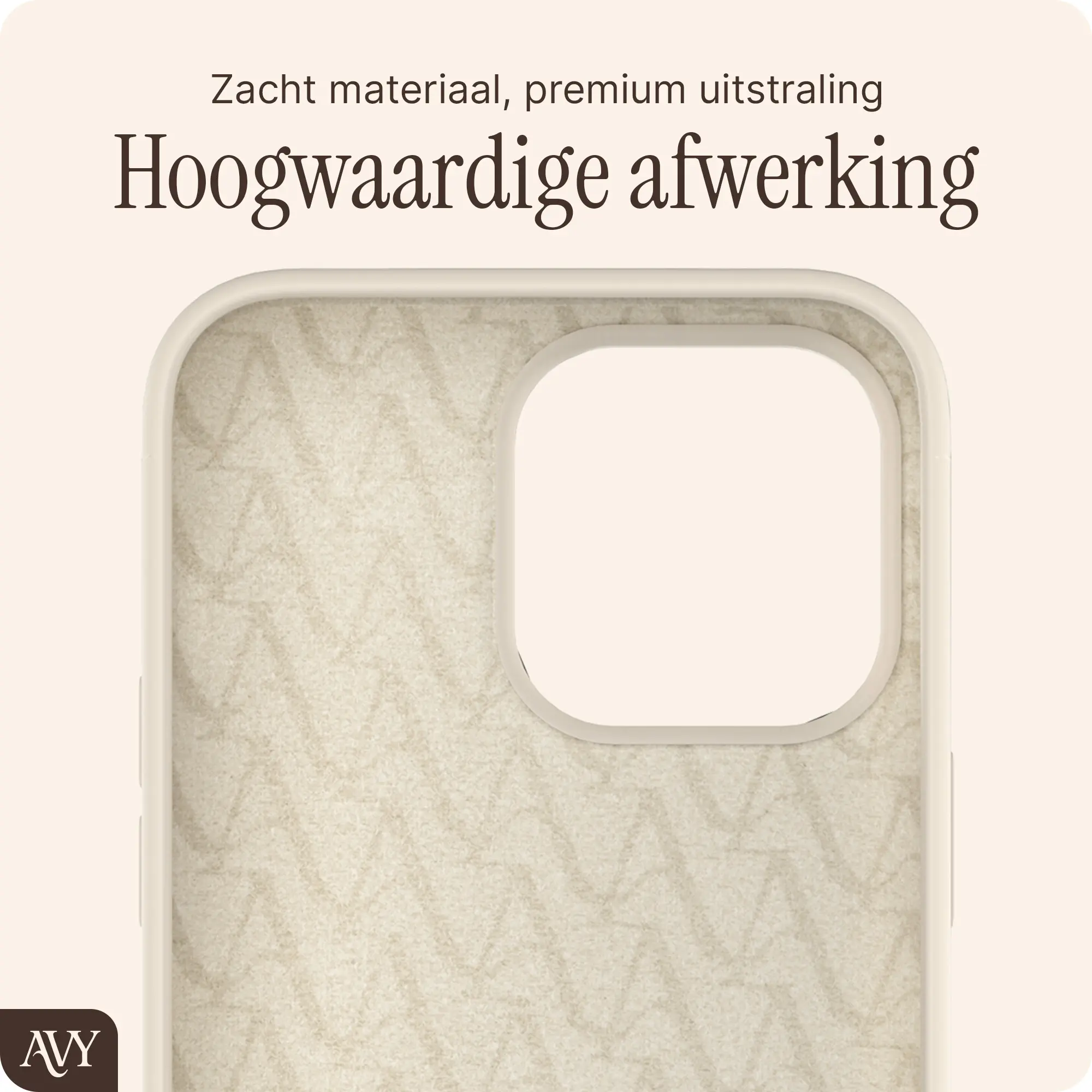 AVY Apple iPhone 13 Pro Max Hoesje Liquid Silicone met MagSafe Beige afbeelding 10