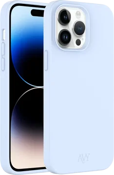 AVY Apple iPhone 13 Pro Max Hoesje Liquid Silicone met MagSafe Blauw