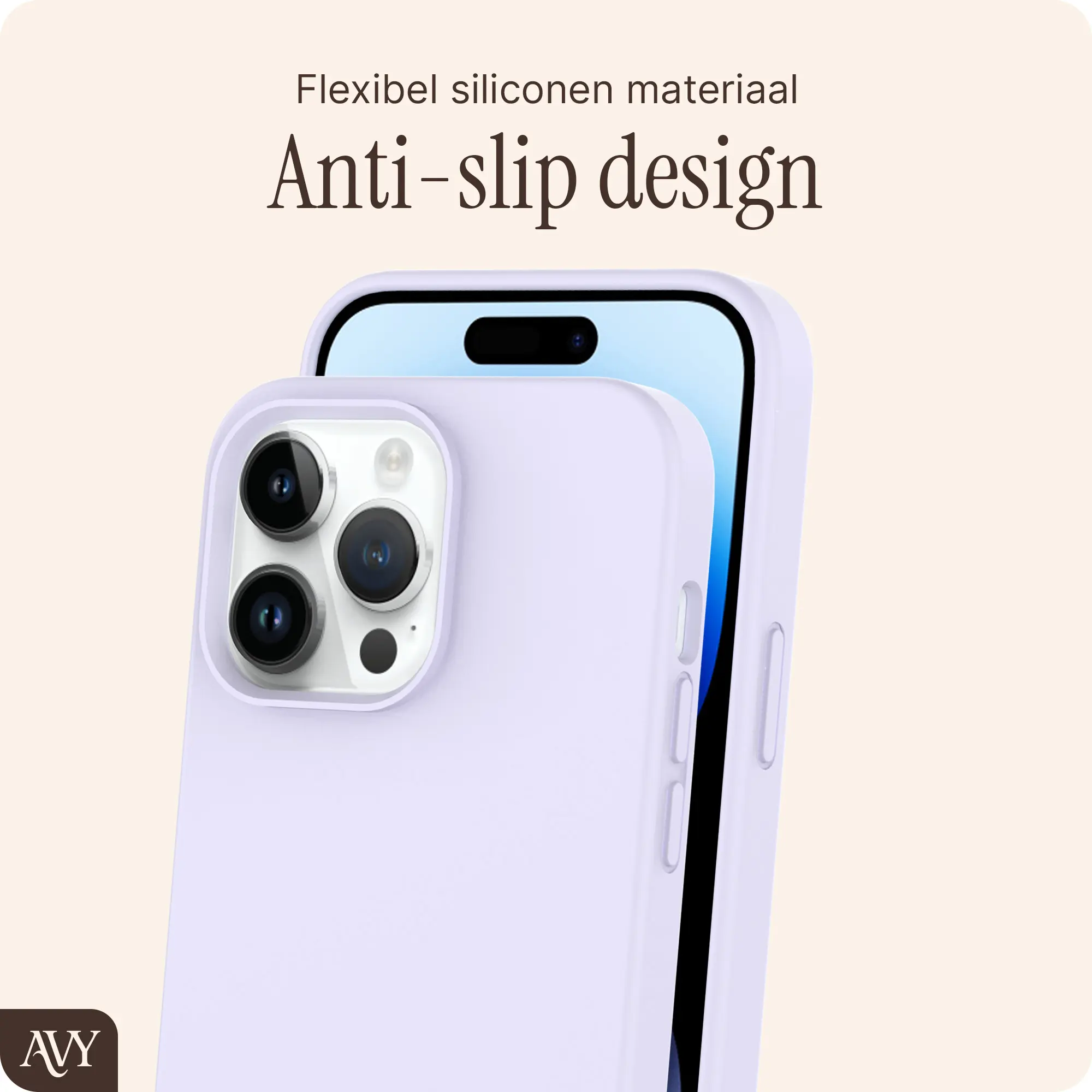 AVY Apple iPhone 13 Pro Max Hoesje Liquid Silicone met MagSafe Paars afbeelding 7