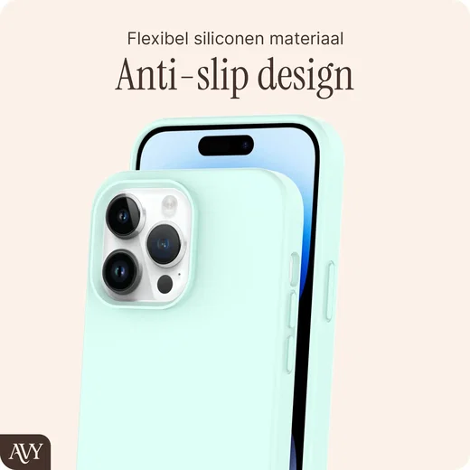AVY Apple iPhone 13 Pro Max Hoesje Liquid Silicone met MagSafe Matcha afbeelding 7