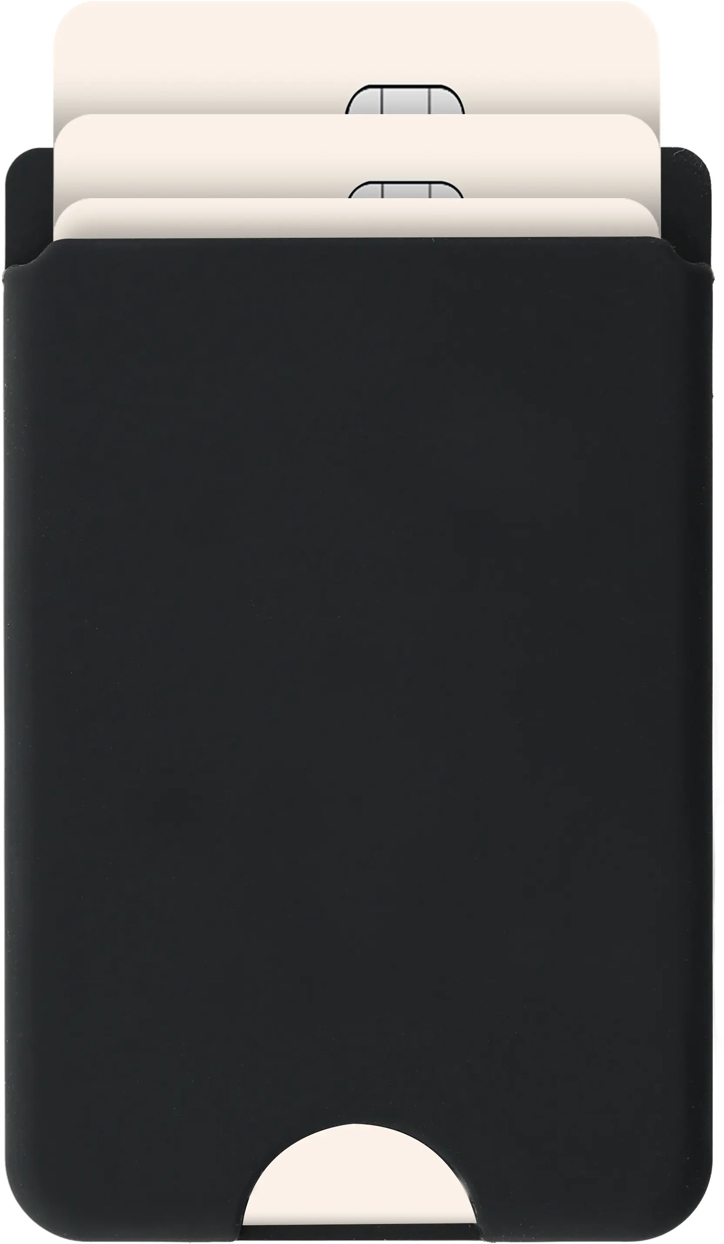 AVY Liquid Silicone Wallet MagSafe Kaarthouder / Pasjeshouder Zwart afbeelding 1