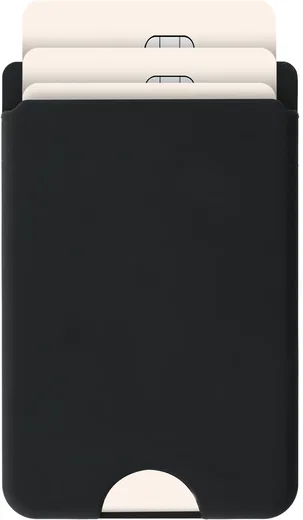 AVY Liquid Silicone Wallet MagSafe Kaarthouder / Pasjeshouder Zwart afbeelding 1