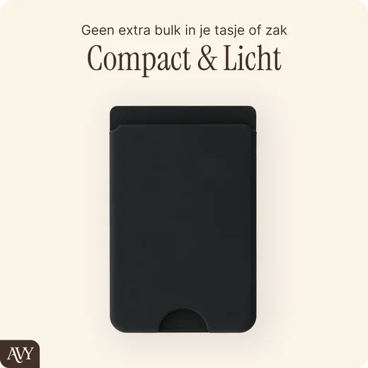 AVY Liquid Silicone Wallet MagSafe Kaarthouder / Pasjeshouder Zwart afbeelding 4