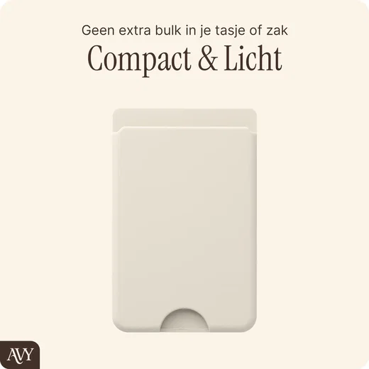 AVY Liquid Silicone Wallet MagSafe Kaarthouder / Pasjeshouder Beige afbeelding 4