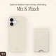 AVY Liquid Silicone Wallet MagSafe Kaarthouder / Pasjeshouder Beige afbeelding 3